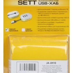 Картридер/USB-хаб JetA JA-UH10