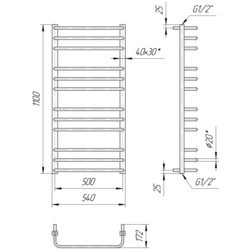 Полотенцесушители MARIO Premium Standard 500x800