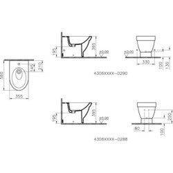 Биде Vitra Form 500 4306B003-0290