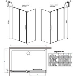 Душевая кабина Radaway Espera KDJ 120Rx90