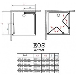 Душевая кабина Radaway Eos KDD-B 80x80