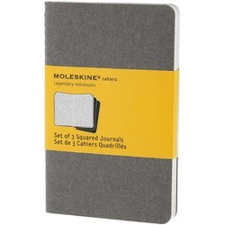 Блокноты Moleskine Set of 3 Squared Cahier Journals Pocket Grey