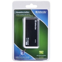 Картридер/USB-хаб Defender Quadro Infix