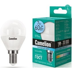 Лампочка Camelion LED6.5-G45 6.5W 3000K E14