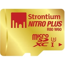 Карты памяти Strontium Nitro Plus microSDXC UHS-I U3 64Gb