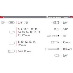 Набор инструментов Intertool ET-6039