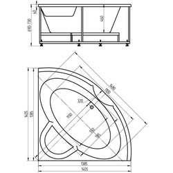 Ванна Aquatek Polaris 155x155