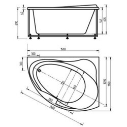 Ванна Aquatek Altair 158x120