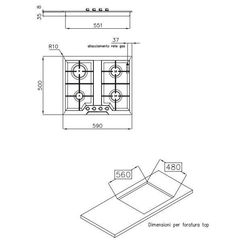 Варочная поверхность Foster Elettra 7068042 (нержавеющая сталь)