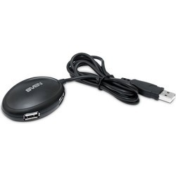 Картридер/USB-хаб Sven HB-401 (черный)