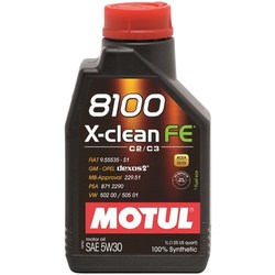 Моторное масло Motul 8100 X-Clean FE 5W-30 1L