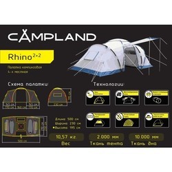 Палатка Campland Rhino 2+2