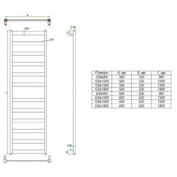 Полотенцесушитель Grota Brezza 630x1200 (хром)