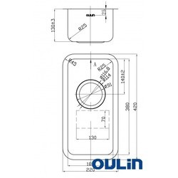 Кухонная мойка Oulin OL-0361