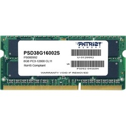 Оперативная память Patriot Signature SO-DIMM DDR3 (PSD38G16002S)