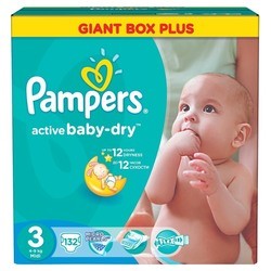 Подгузники Pampers Active Baby-Dry 3 / 132 pcs