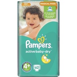 Подгузники Pampers Active Baby-Dry 4 Plus / 62 pcs