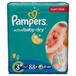 Подгузники Pampers Active Baby-Dry 3 Plus / 88 pcs