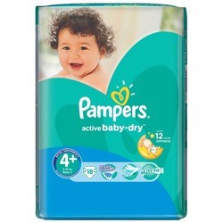 Подгузники Pampers Active Baby-Dry 4 Plus / 18 pcs