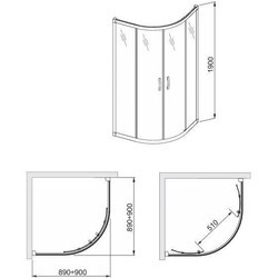 Душевая кабина Aquaform Lugano 90 100-06703