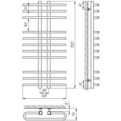 Полотенцесушитель LARIS Sahara Premium 500x1000