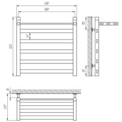 Полотенцесушитель LARIS Quatro Shelf