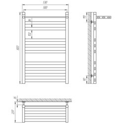 Полотенцесушитель LARIS Quatro Shelf 530x500