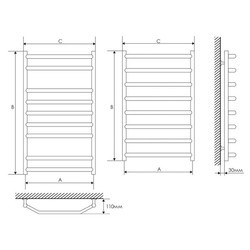 Полотенцесушитель LARIS Victoria 480x800