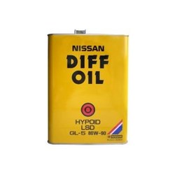 Трансмиссионное масло Nissan DIFF OIL Hypoid LSD 80W-90 4L