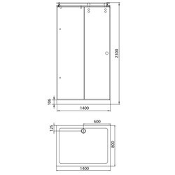 Душевая кабина AQUANET Beta 140x80-12