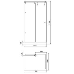 Душевая кабина AQUANET Beta 140x80-12