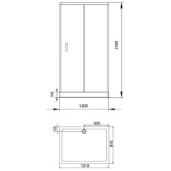 Душевая кабина AQUANET Alfa 150x80-12