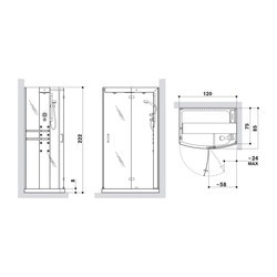 Душевая кабина Jacuzzi Mynima 120 TT L