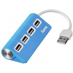 Картридер/USB-хаб Hama H-12178 (синий)