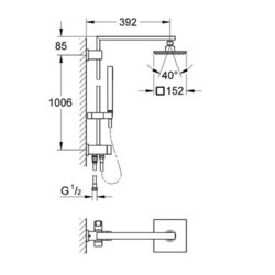 Душевая система Grohe Euphoria Cube System 150 27696000