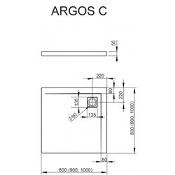 Душевой поддон Radaway Argos C 4AC1010-01