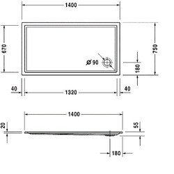 Душевой поддон Duravit Starck 720124