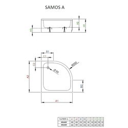 Душевой поддон Radaway Samos A 4S88300-03