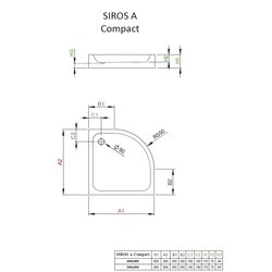 Душевой поддон Radaway Siros A Compact SBA8817-2