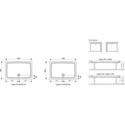 Душевой поддон Ravak Gigant Pro Flat XA03G711010