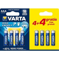 Аккумуляторная батарейка Varta High Energy 8xAAA