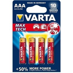 Аккумуляторная батарейка Varta Max Tech 4xAAA