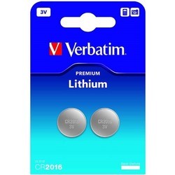 Аккумуляторная батарейка Verbatim Premium 2xCR2016