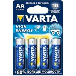 Аккумуляторная батарейка Varta High Energy 4xAA