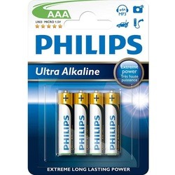 Аккумуляторная батарейка Philips Ultra Alkaline 4xAAA