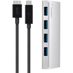 Картридер/USB-хаб Belkin USB 3.0 4-Port Hub + USB-C Cable