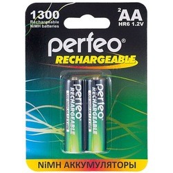 Аккумуляторная батарейка Perfeo 2xAA 1300 mAh