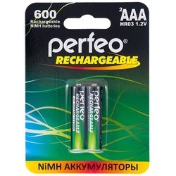 Аккумуляторная батарейка Perfeo 2xAAA 600 mAh