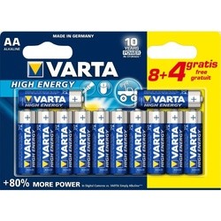 Аккумуляторная батарейка Varta High Energy 12xAA