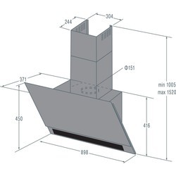 Вытяжка Gorenje GHV 92 B (нержавеющая сталь)